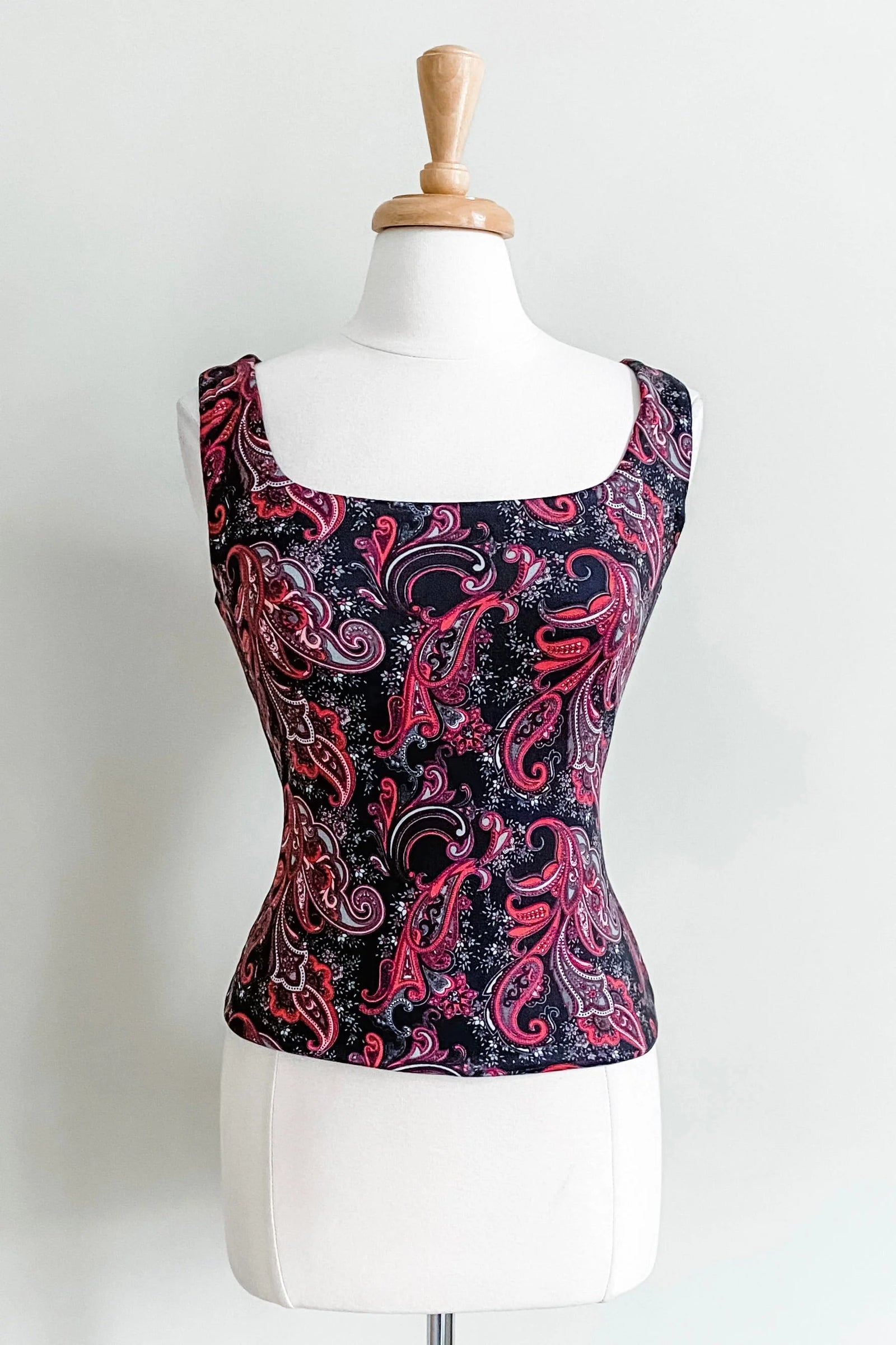 Reversible Matching Bralette | Wine Paisley