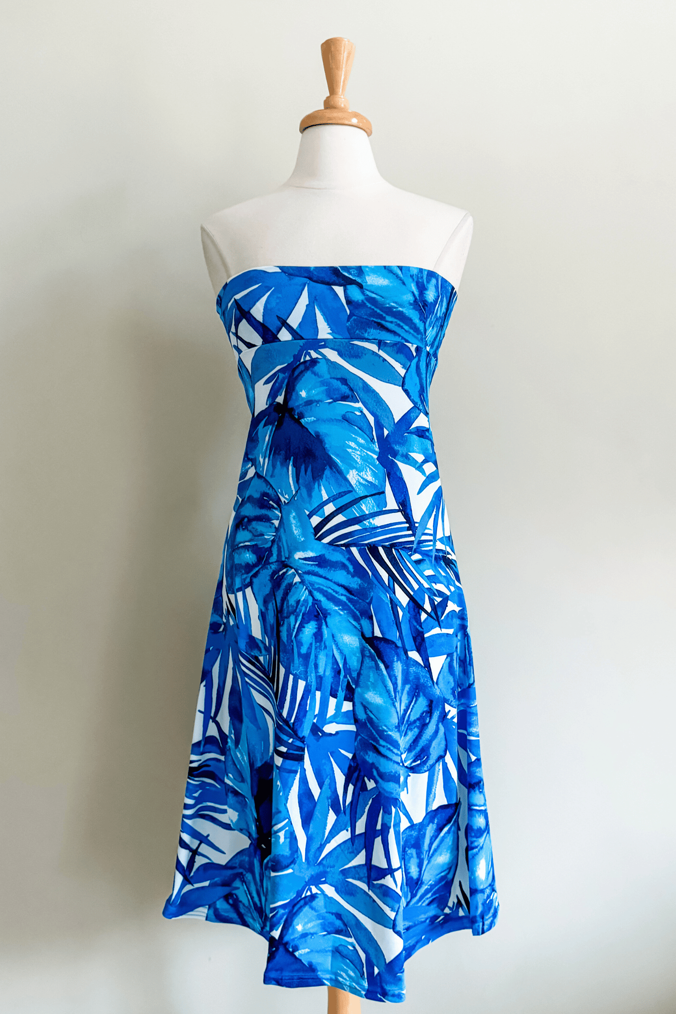 Diane Kroe Wear-Ever Skirt Dress in Marine Palm