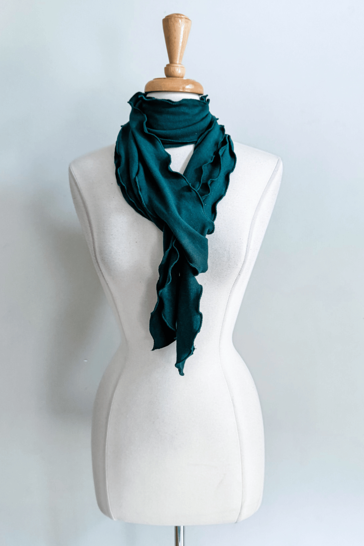 Forest Green Sash as a Scarf from Diane Kroe