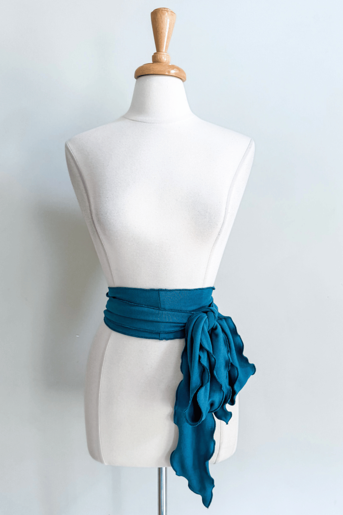 Teal Sash as a Belt from Diane Kroe