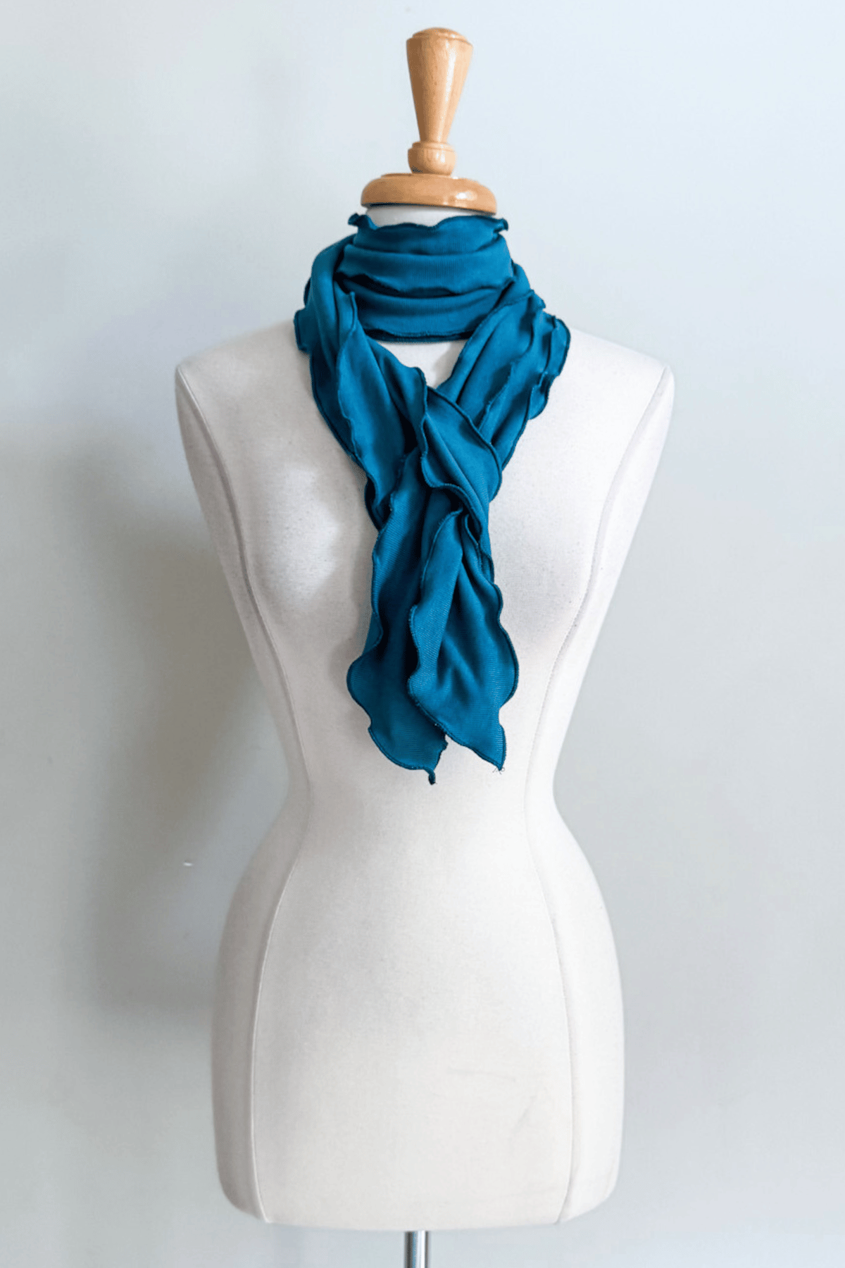 Teal Sash as a Scarf from Diane Kroe