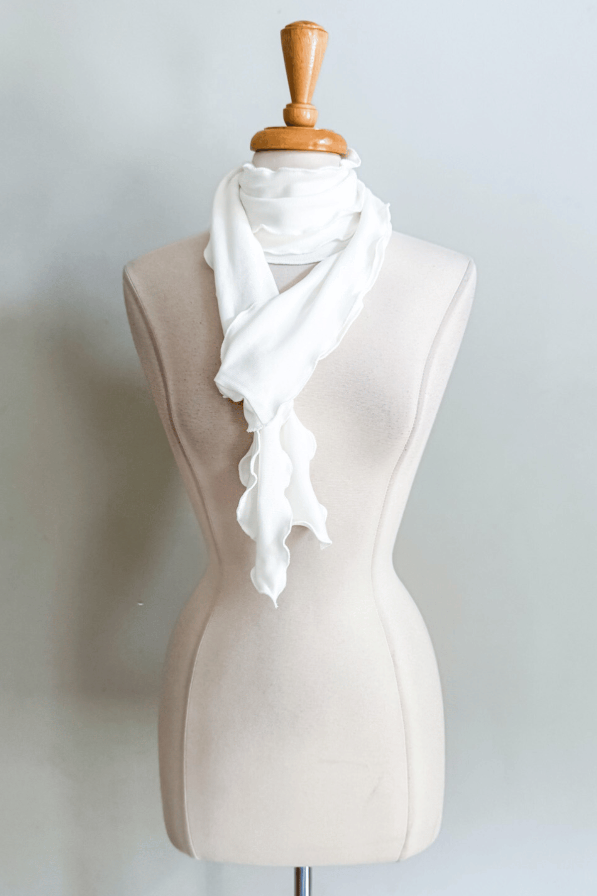 White Sash as a Scarf from Diane Kroe