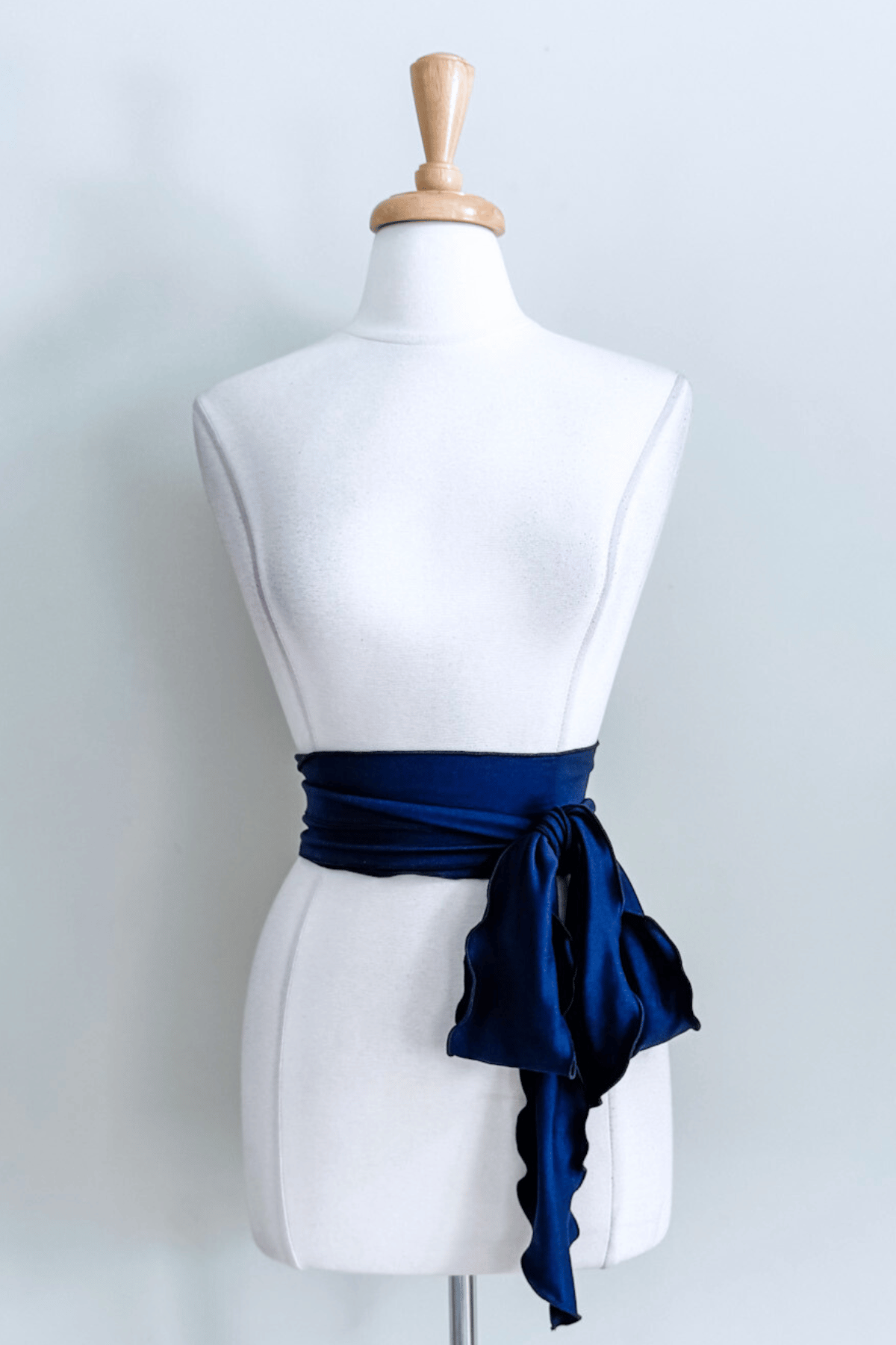 navy blue belt for dress w.kleinberg Suede Calf Belt with Covered Buckle Navy / XL