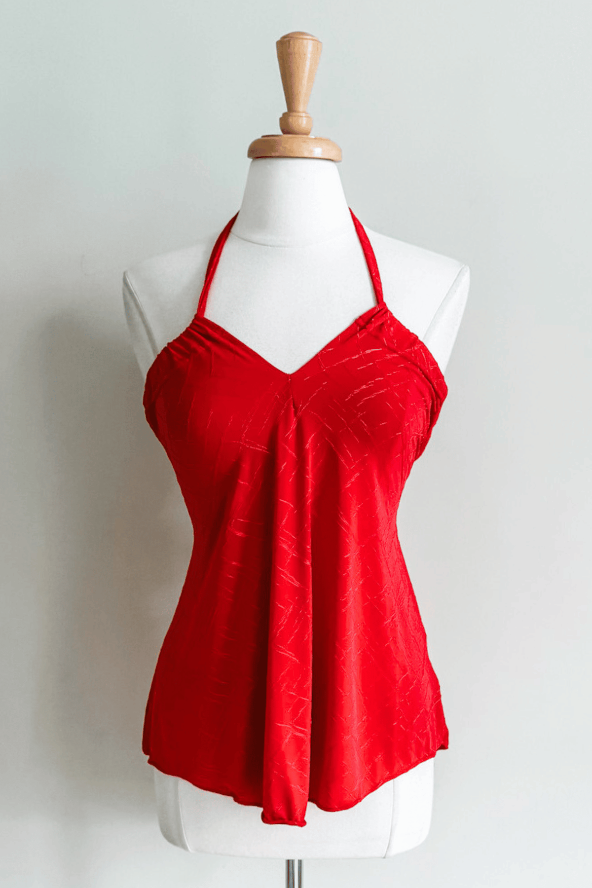 Evermore Top in Red Jacquard
