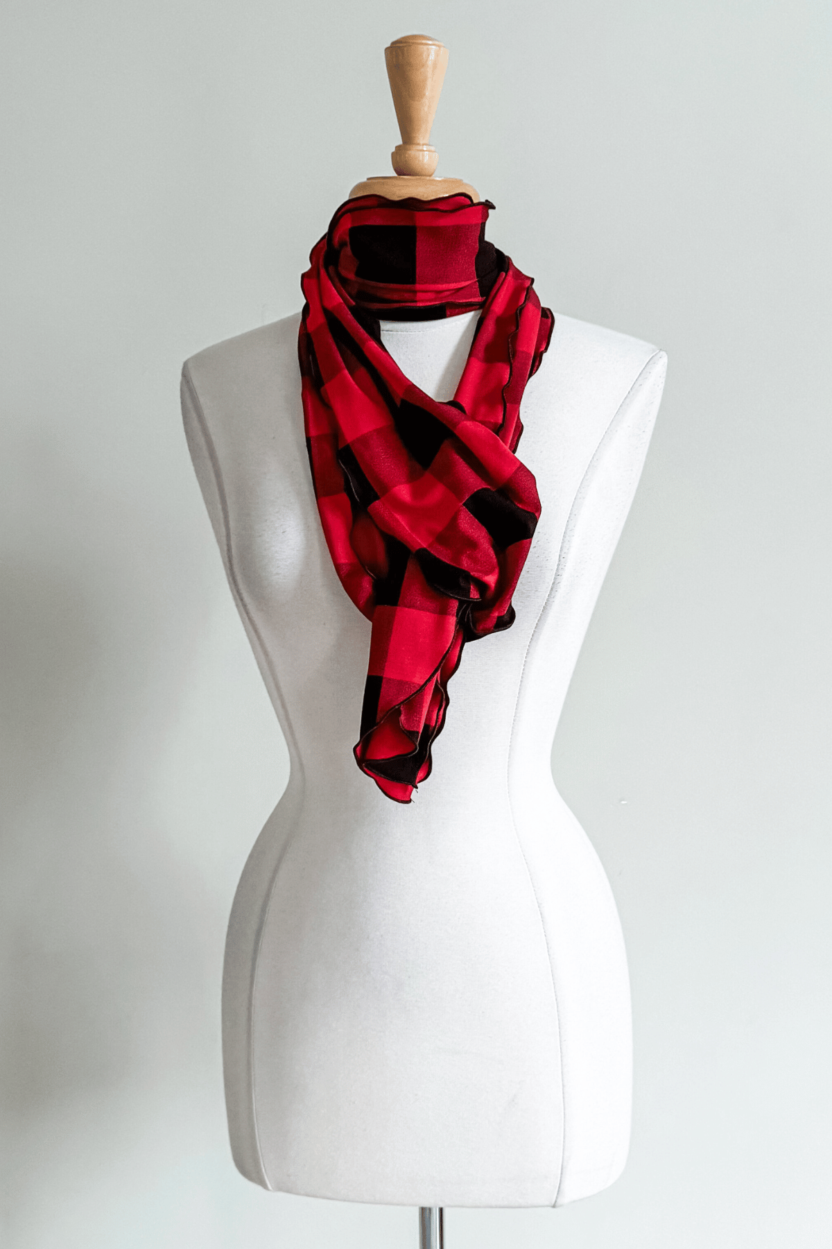 Reversible Sash in Canadiana as a scarf