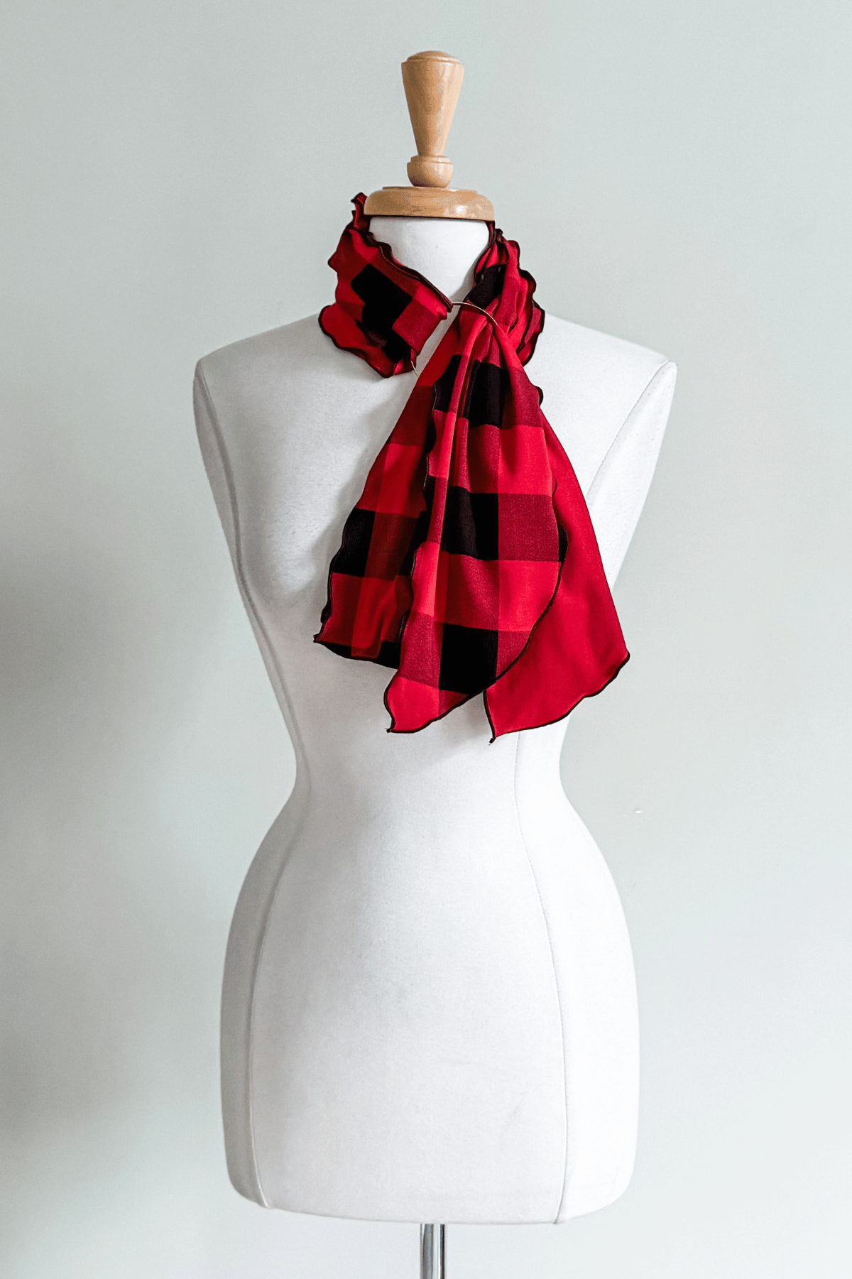 Reversible Sash in Canadiana as a scarf