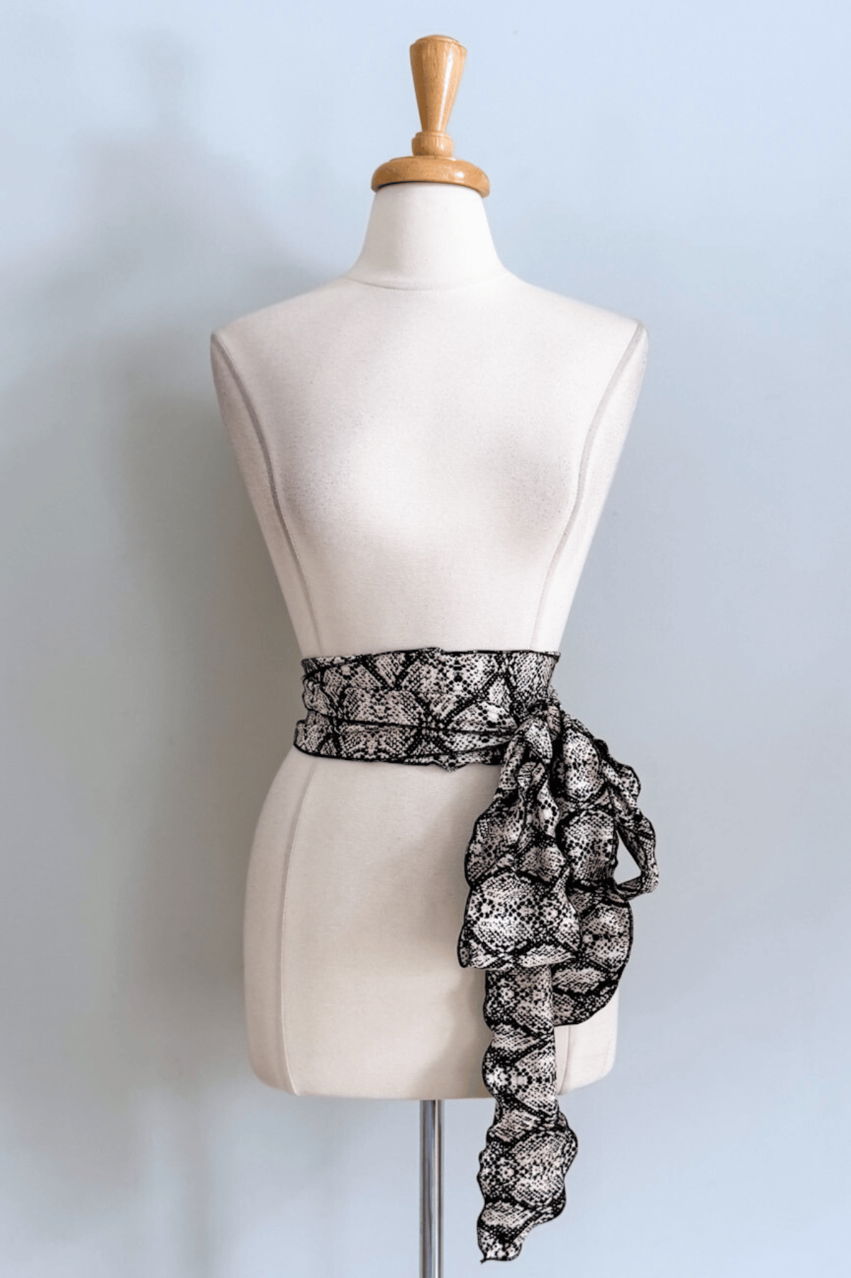 Sash Belt in Warm Snakeskin print from Diane Kroe