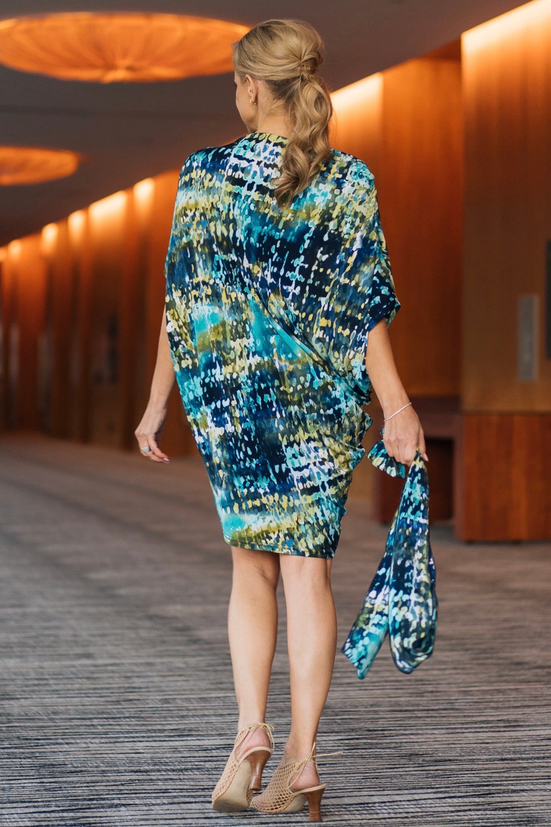 Diane Kroe - Origami Dress in Brazil Knit (Sea Wake)