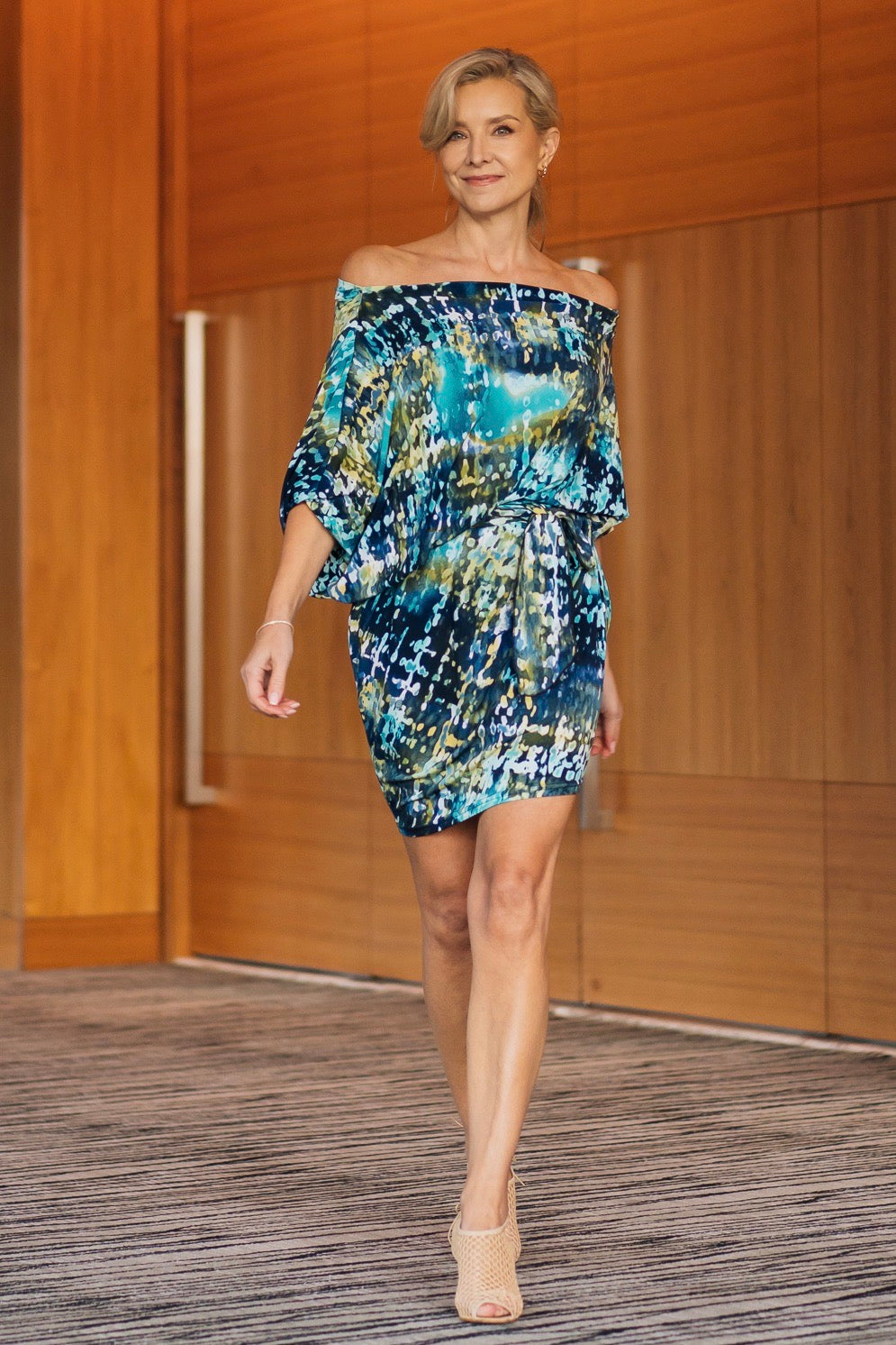 Diane Kroe - Origami Dress in Brazil Knit (Sea Wake)