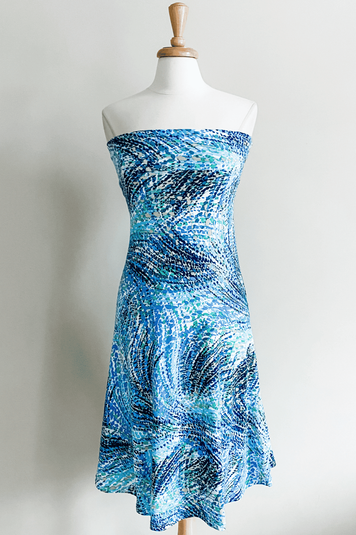 Diane Kroe Wear-Ever Dress in Prints (Whirlpool Turquoise Chartreuse) - Warm Weather Capsule 