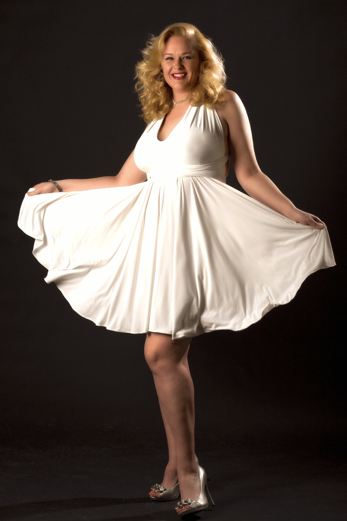 convertible dress in white