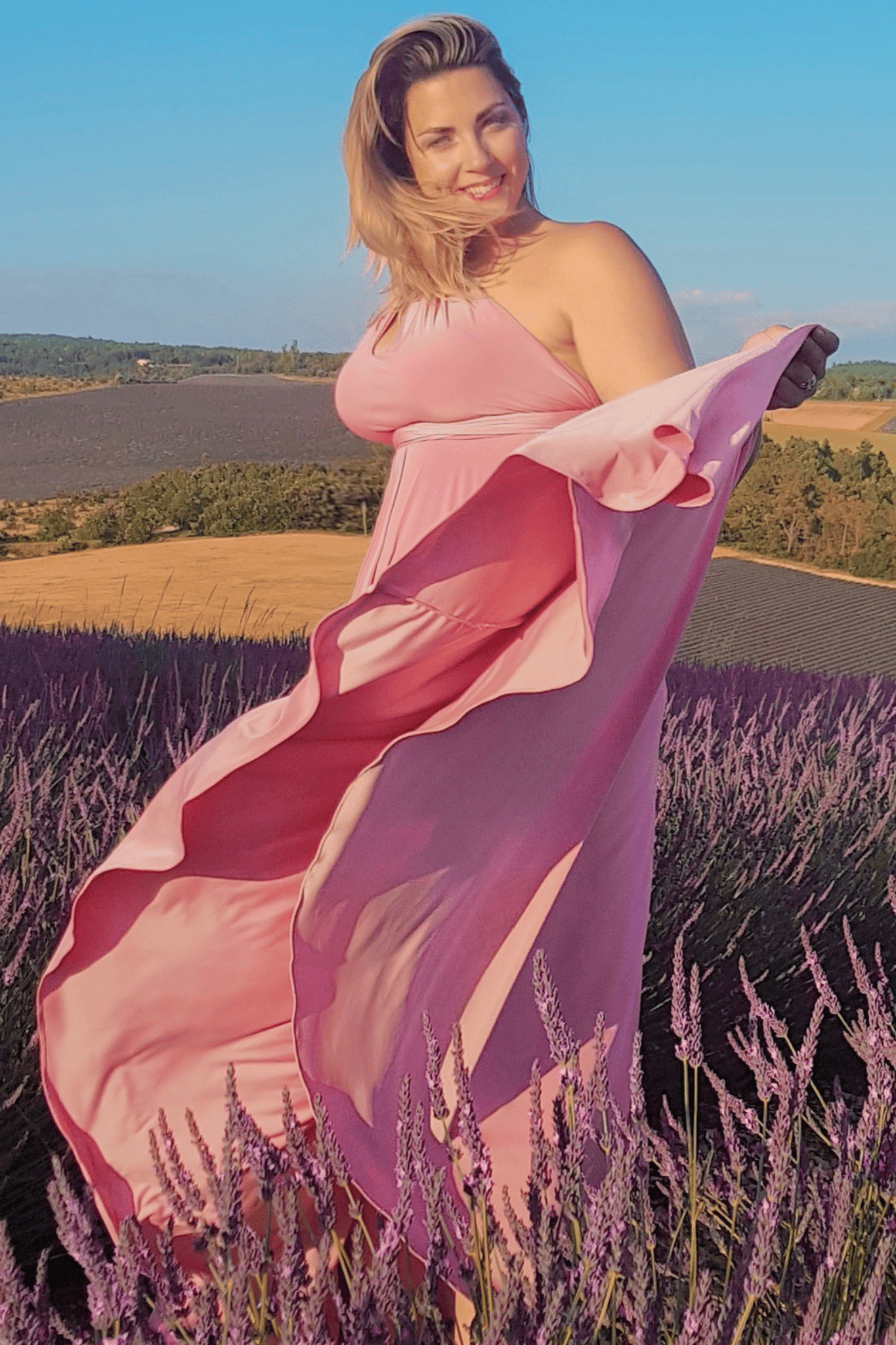 diane pink dress Y2K Diane Freis Pink Silk Asymmetrical Halter Dress-S/M La Poubelle Vintage
