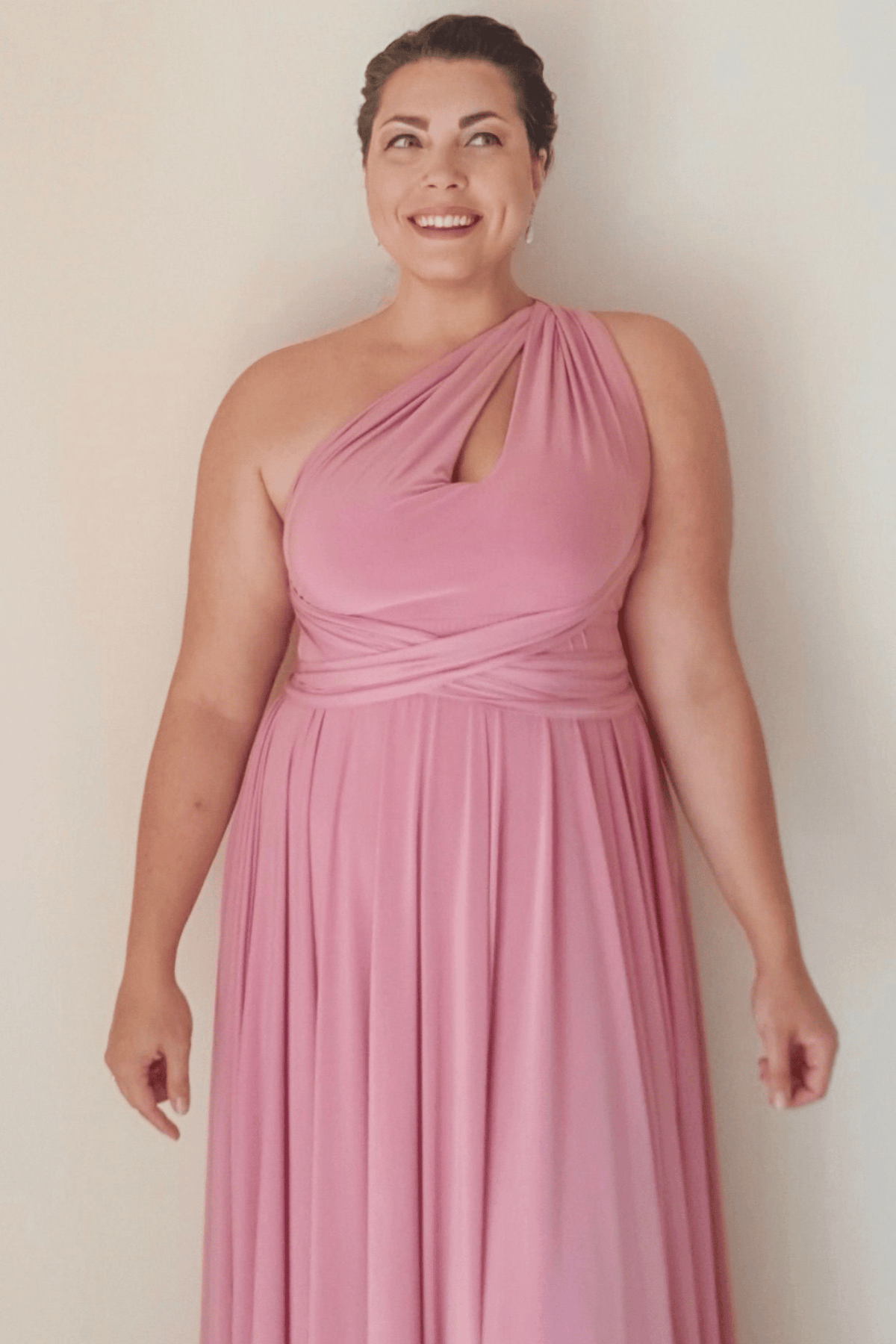 Convertible Maxi Dress in sea pink