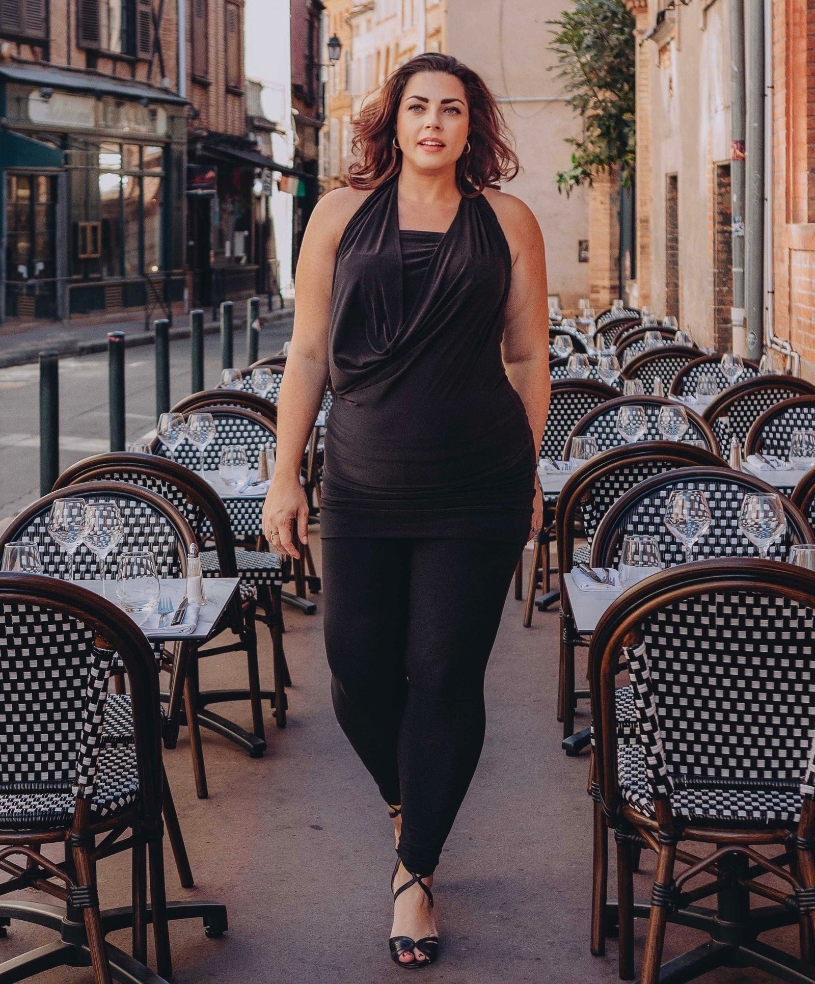 Diane Kroe Origami Dress (Black) - The Classic Capsule Collection