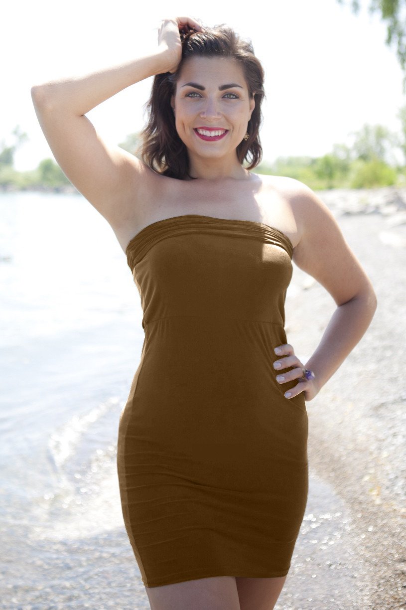 Brown Multiway Tube Top Dress from Diane Kroe