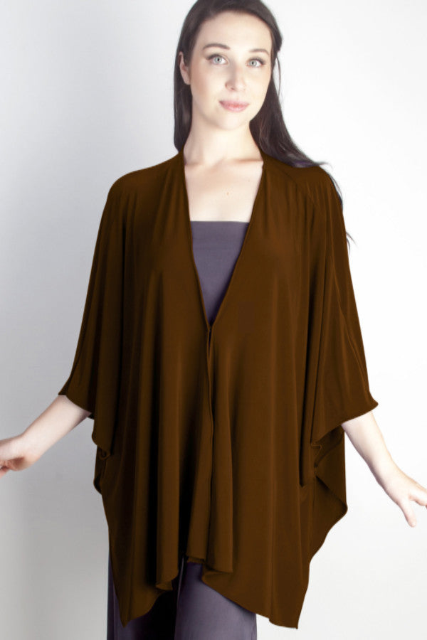 Diane Kroe Butterfly Convertible Cover Up  Brown