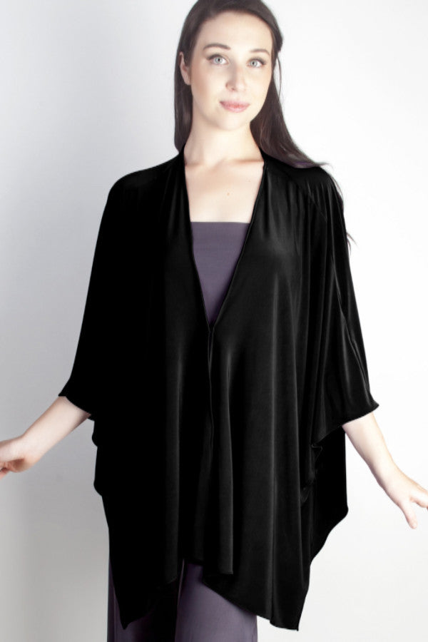 Diane Kroe Butterfly Convertible Cover Up Black