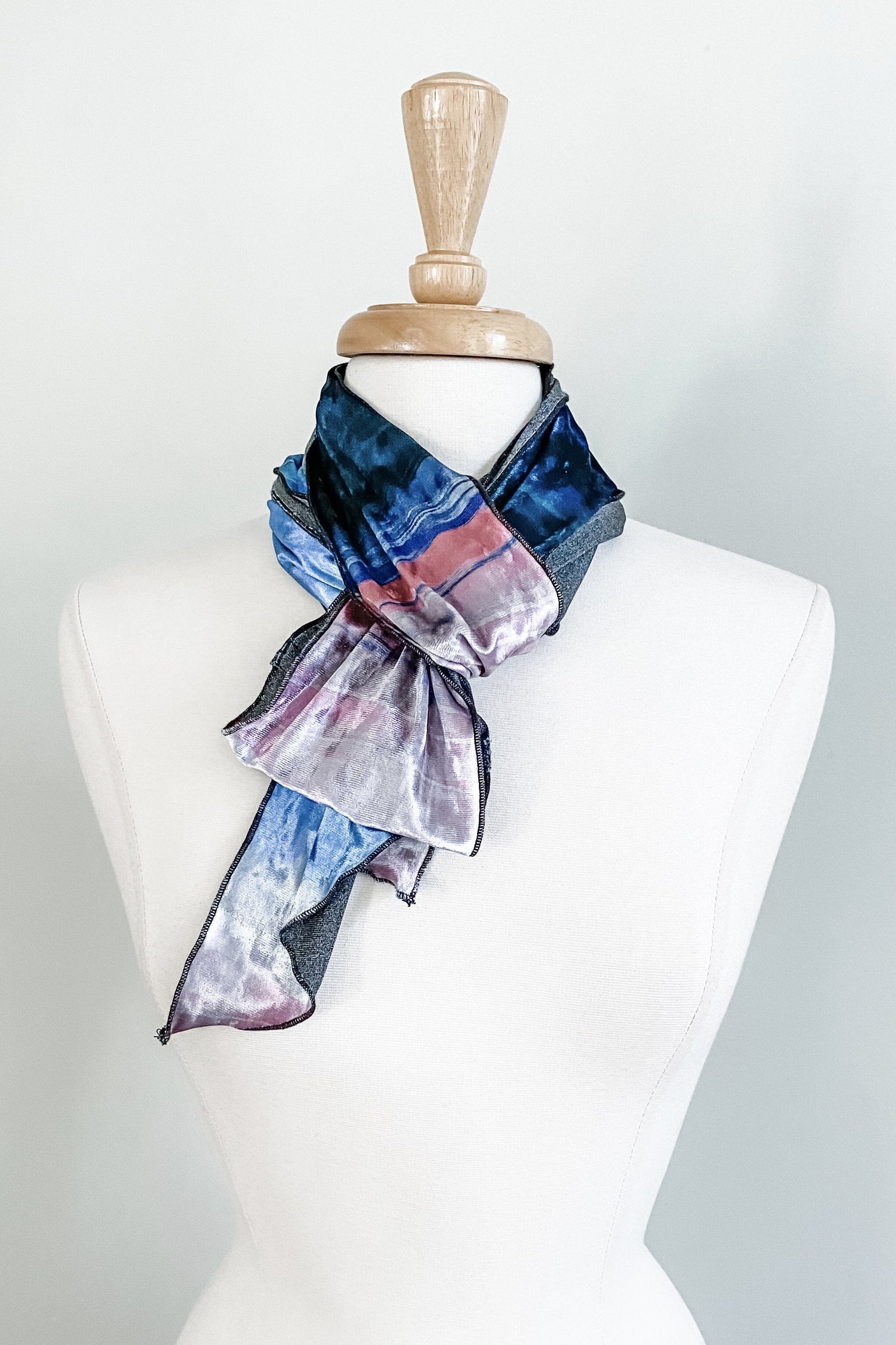 Diane Kroe - Sash Belt in Crushed Velvet (Crushed Ice)