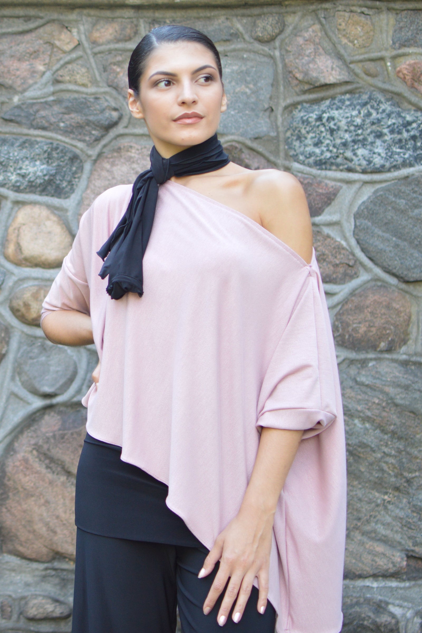 Diane Kroe - Scalloped Versatile Sash Belt (Black)