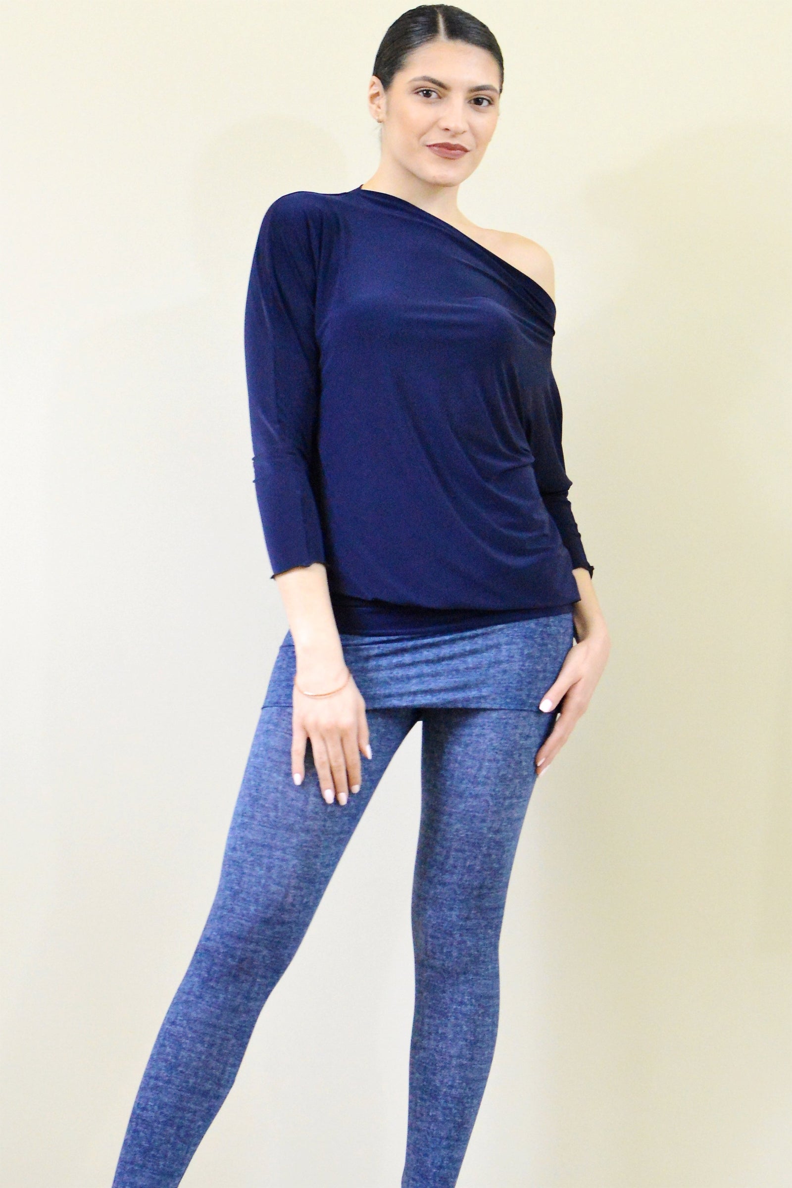 Diane Kroe - Travel Tights in Denim Print 