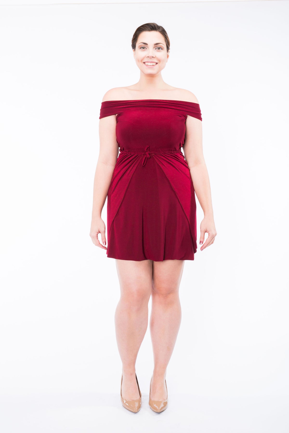 Diane Kroe Convertible Holiday Maxi Dress off shoulder short full size