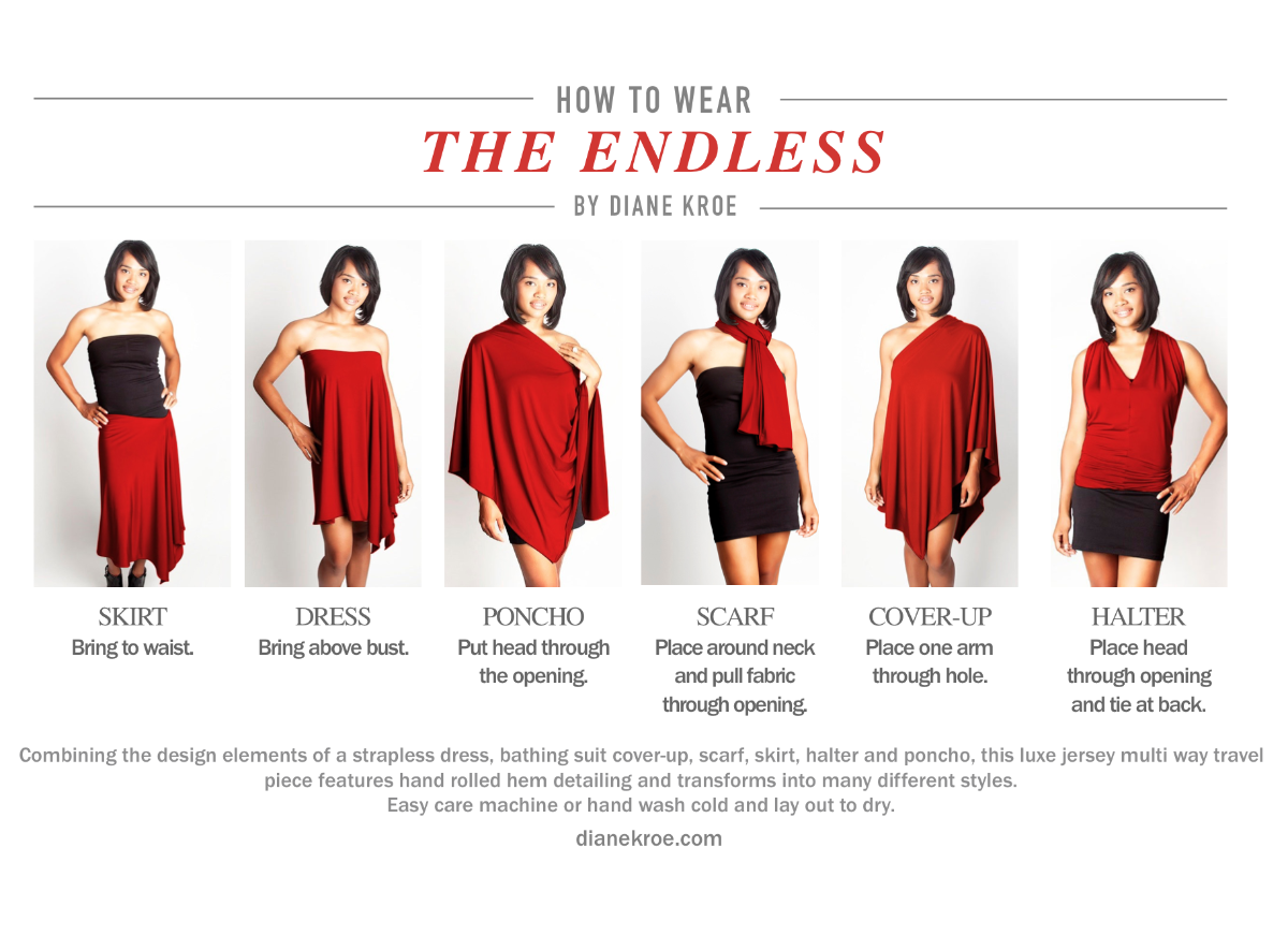 How To Wear Diane Kroe Endless Infinity Scarf Travel Dress