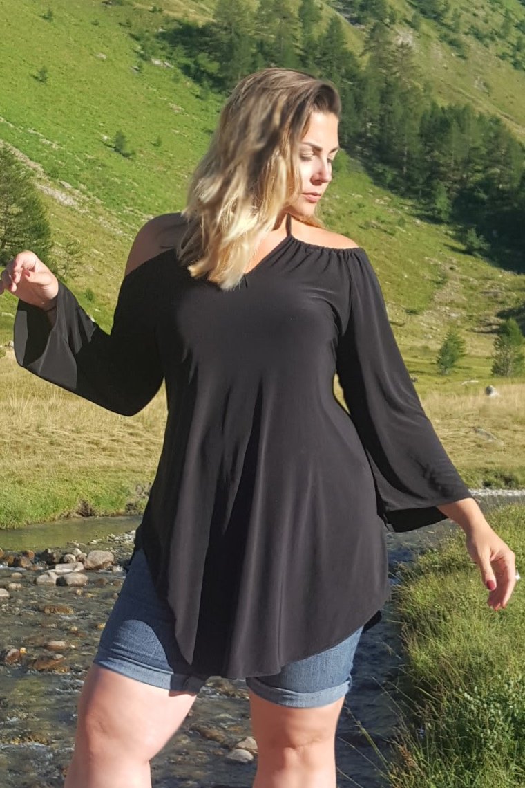 Black Evermore Tunic Top