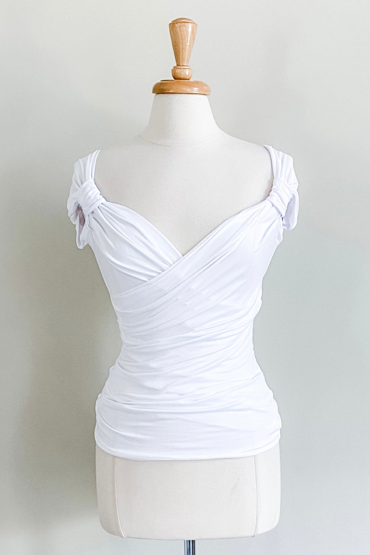 Diane Kroe Cross Top (White) - Warm Weather Capsule Collection