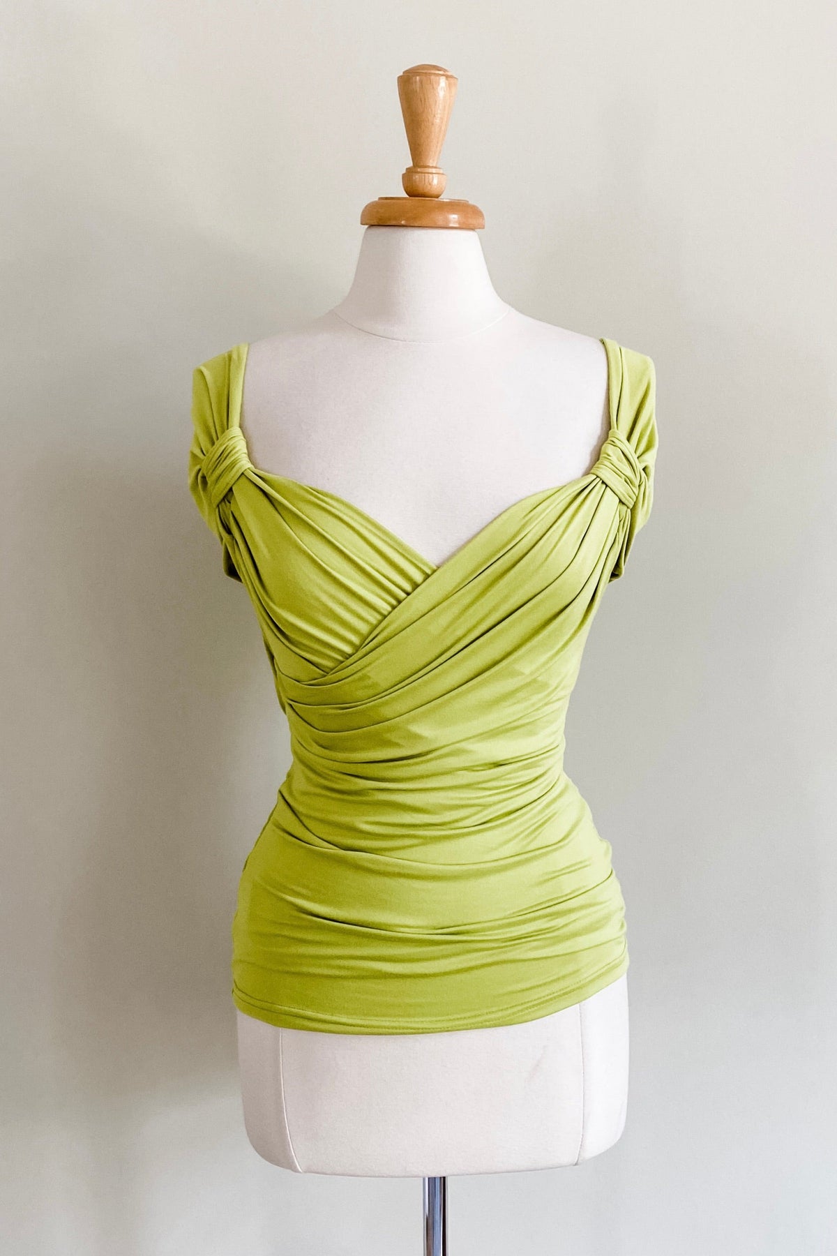 Diane Kroe Cross Top (Chartreuse) - Warm Weather Capsule Collection 
