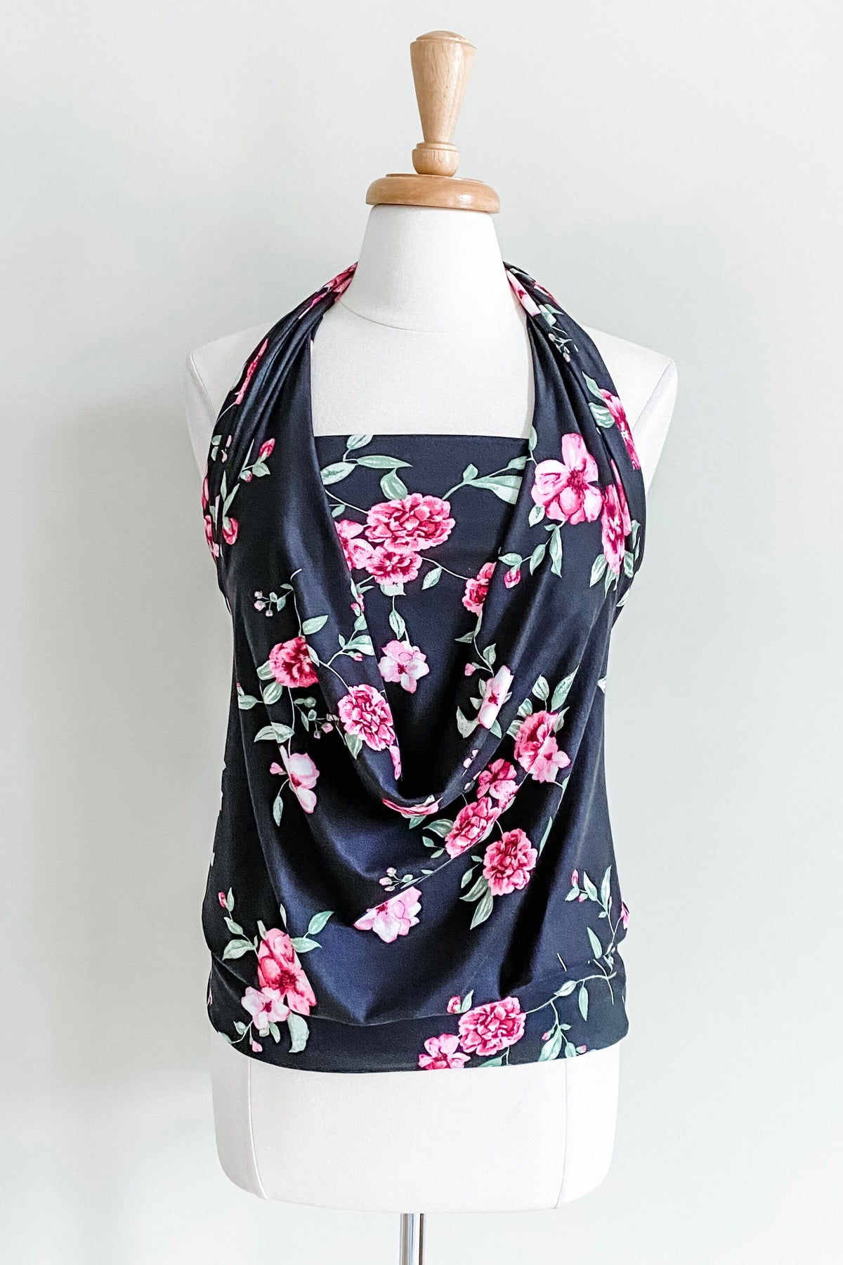 Diane Kroe One-4-All Top (Black Pink Floral) - Warm Weather Capsule Collection 