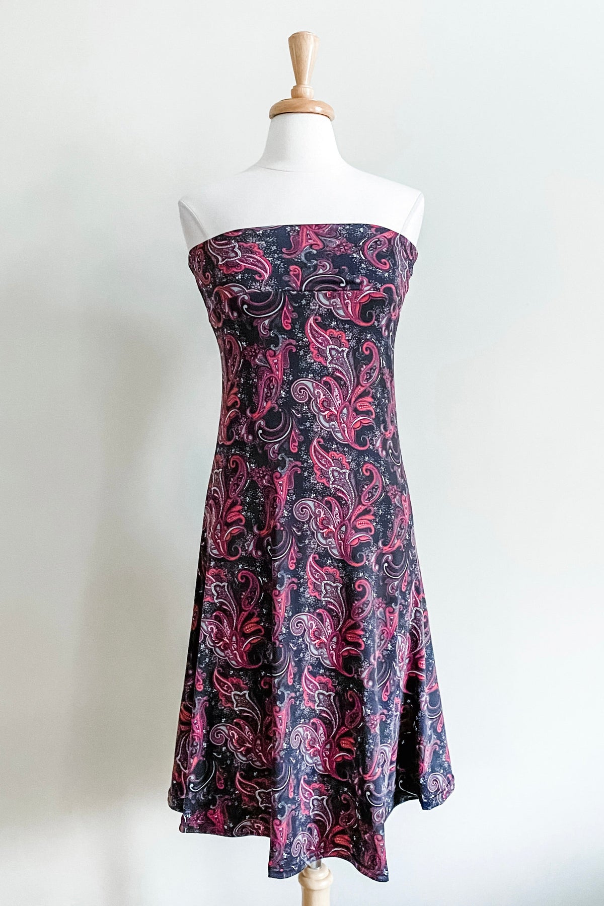 Diane Kroe Wear-Ever Skirt Dress (Wine Paisley) - The Classic Capsule Collection