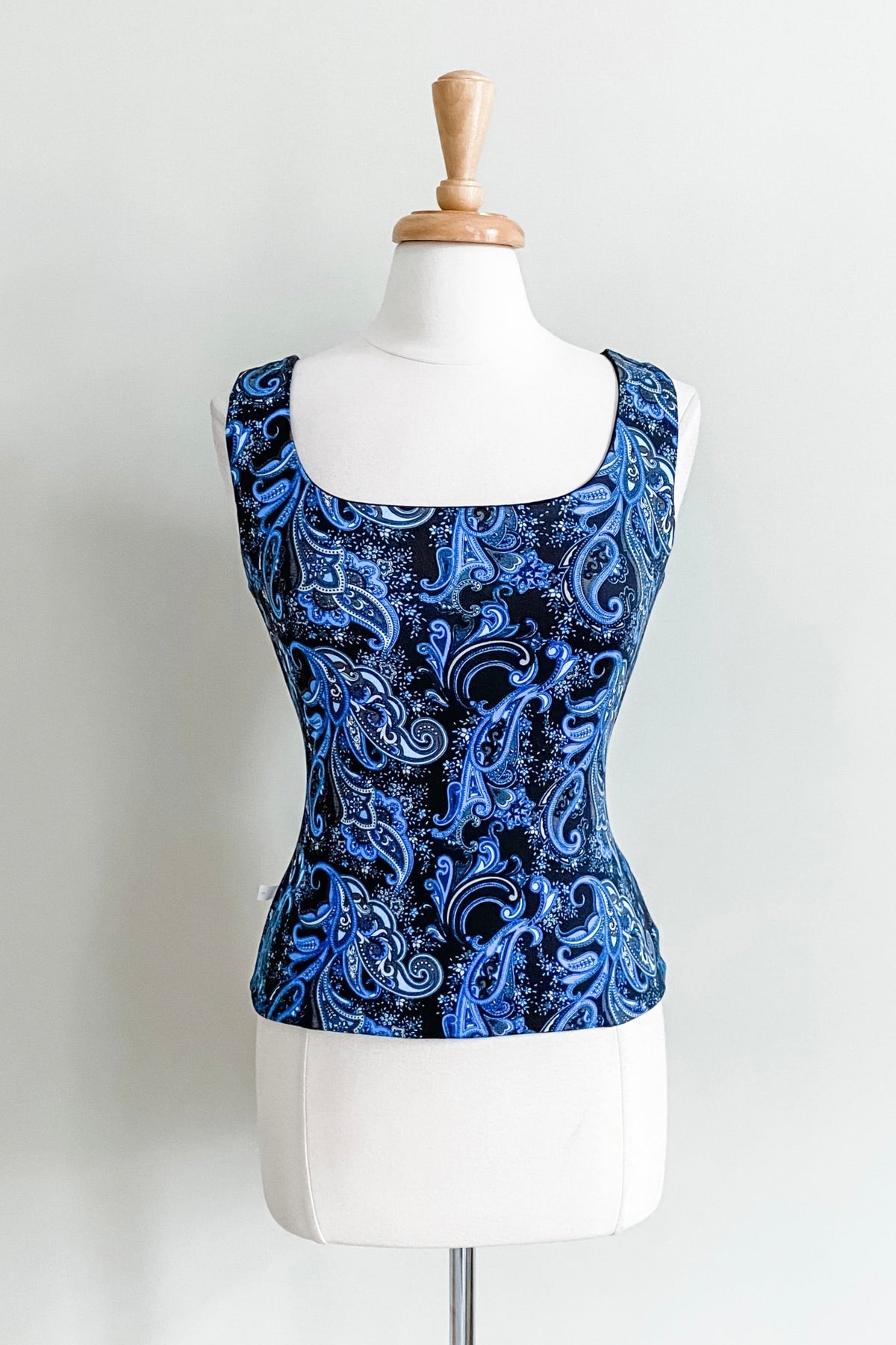 Diane Kroe Matching Reversible Bralette (Blue Paisley) - The Classic Capsule Collection
