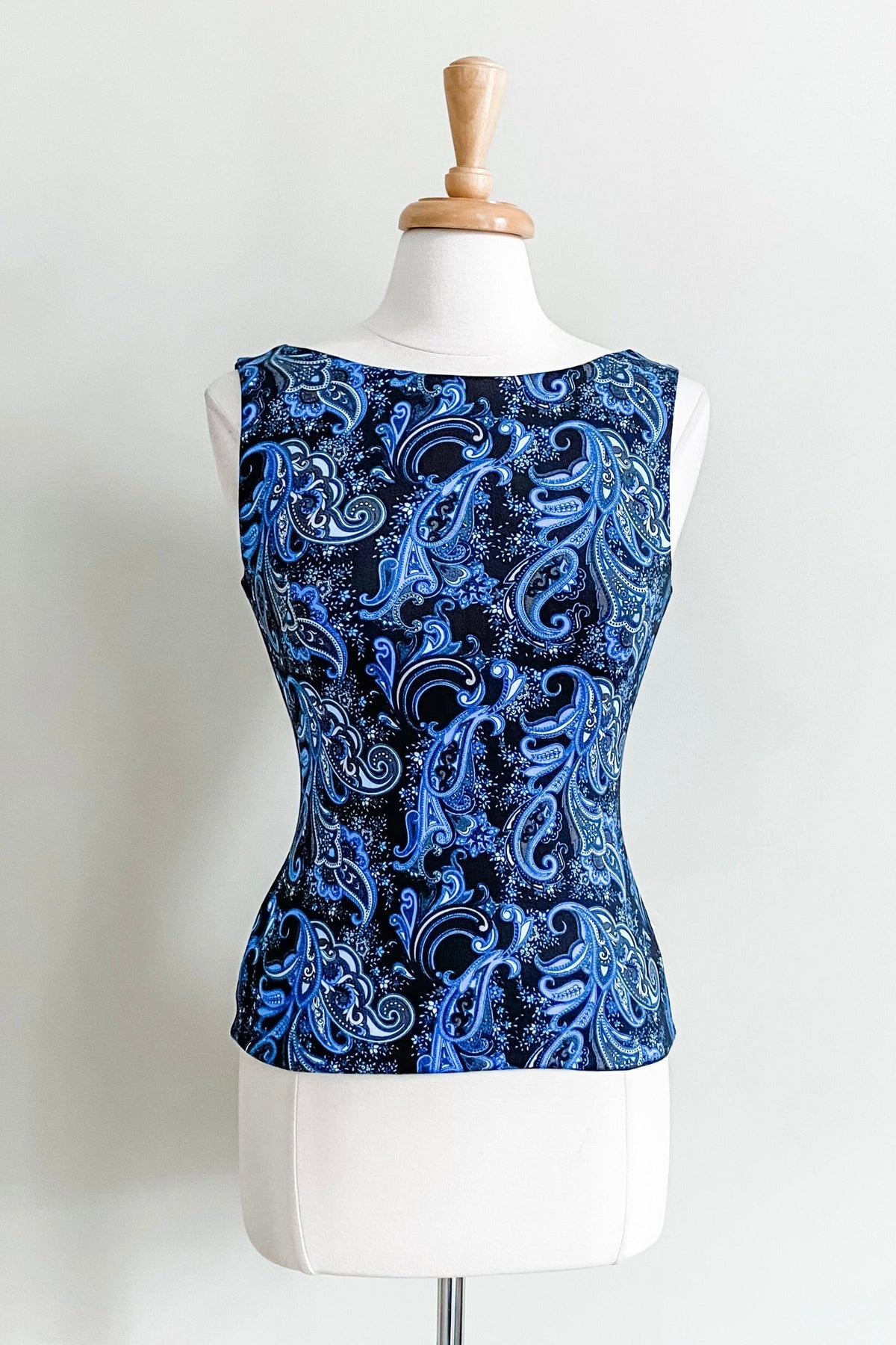 Diane Kroe Matching Reversible Bralette (Blue Paisley) - The Classic Capsule Collection