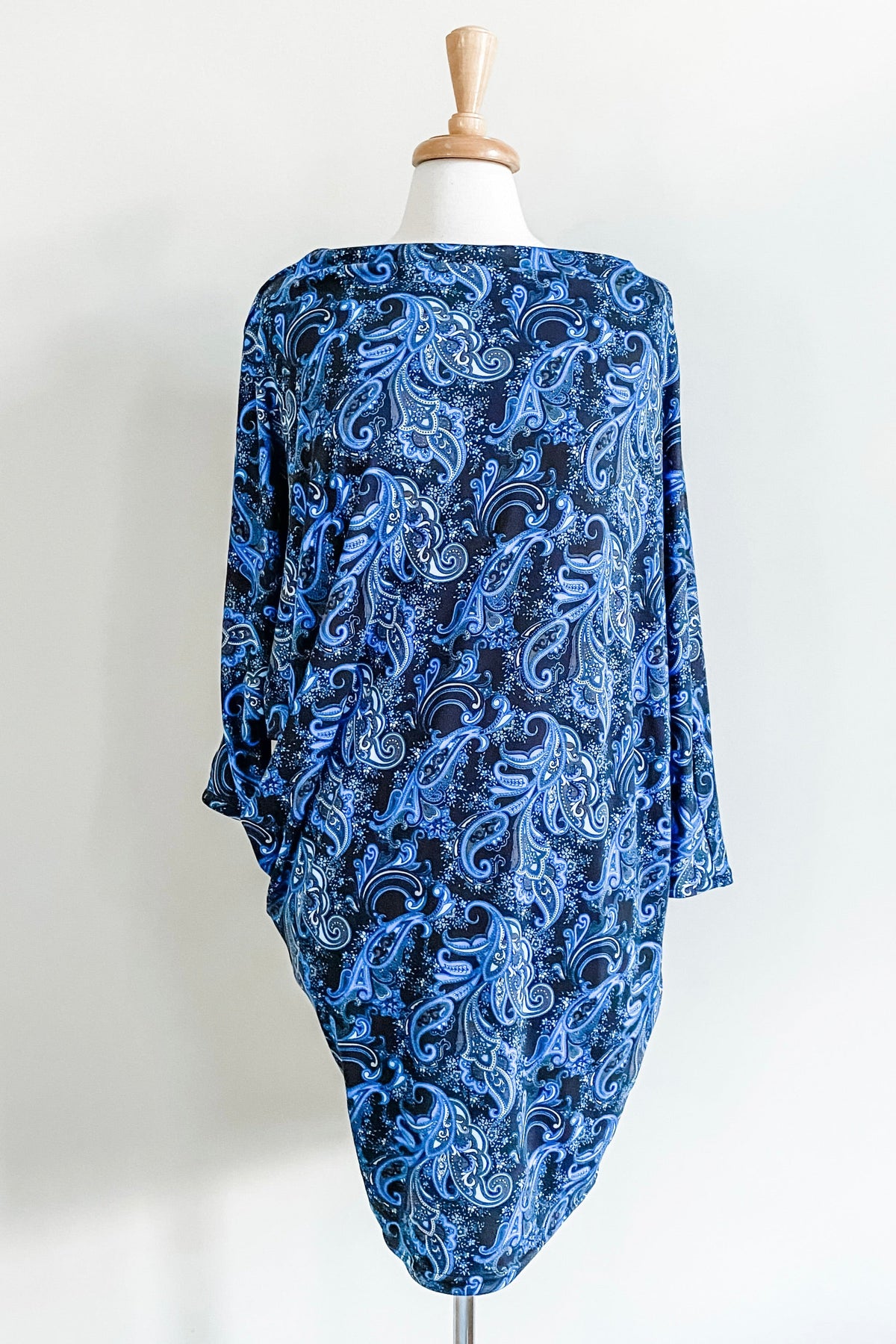 Diane Kroe Origami Dress (Blue Paisley) - The Classic Capsule Collection