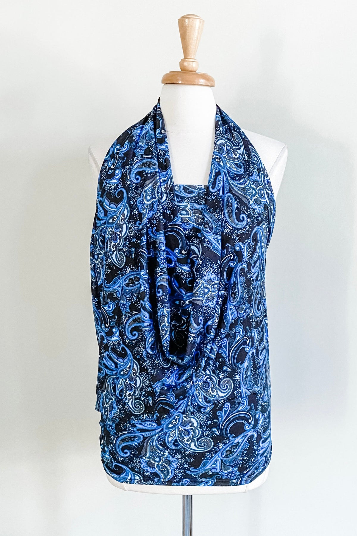 Diane Kroe Origami Dress (Blue Paisley) - The Classic Capsule Collection