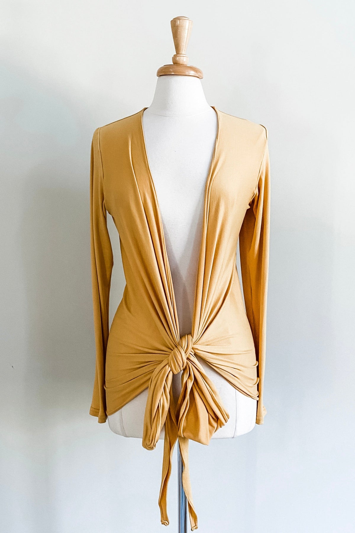 Diane Kroe Wrap Top (Yellow) - The Classic Capsule Collection
