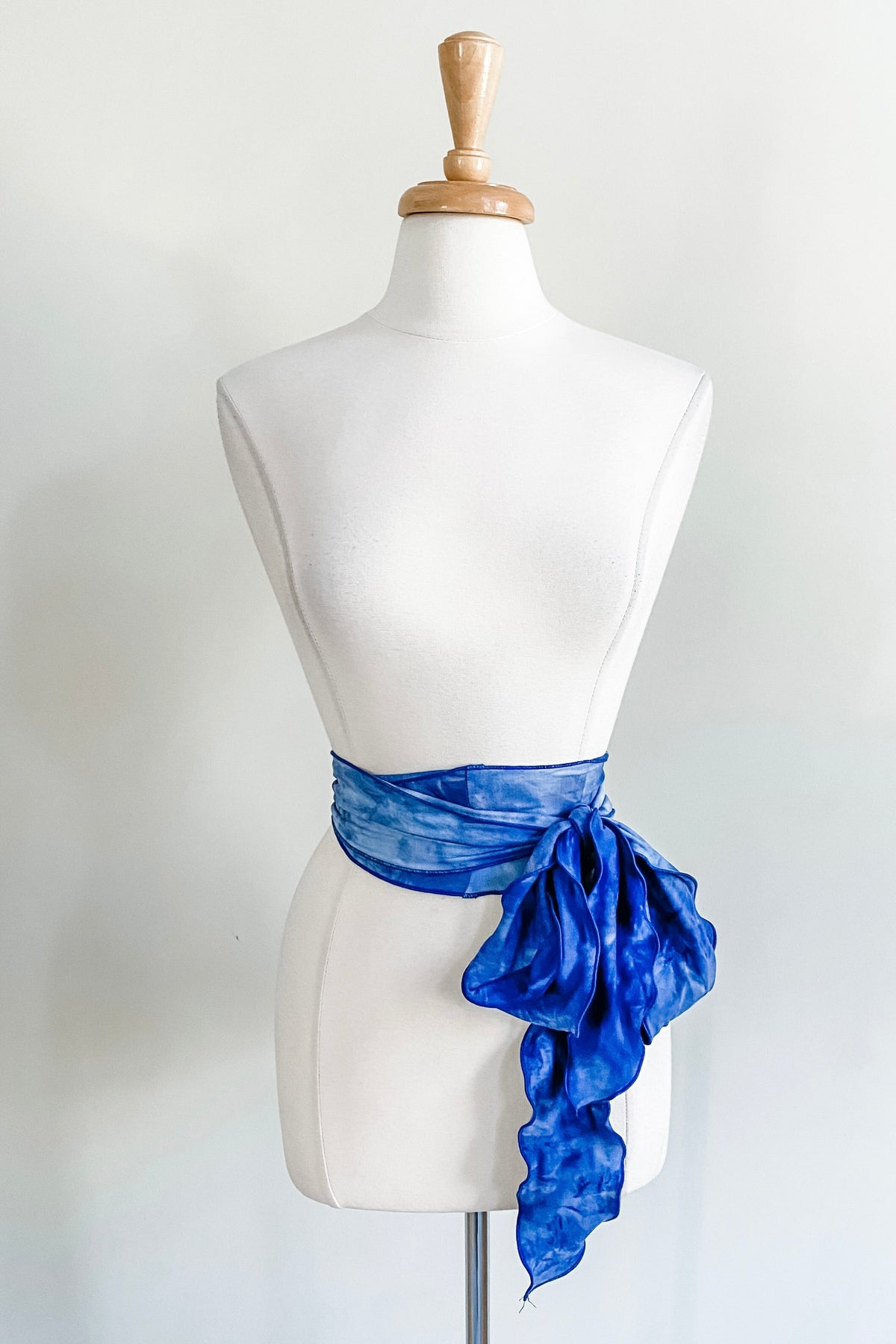 Diane Kroe Sash Belt (Indigo Tie-Dye) - The Classic Capsule Collection