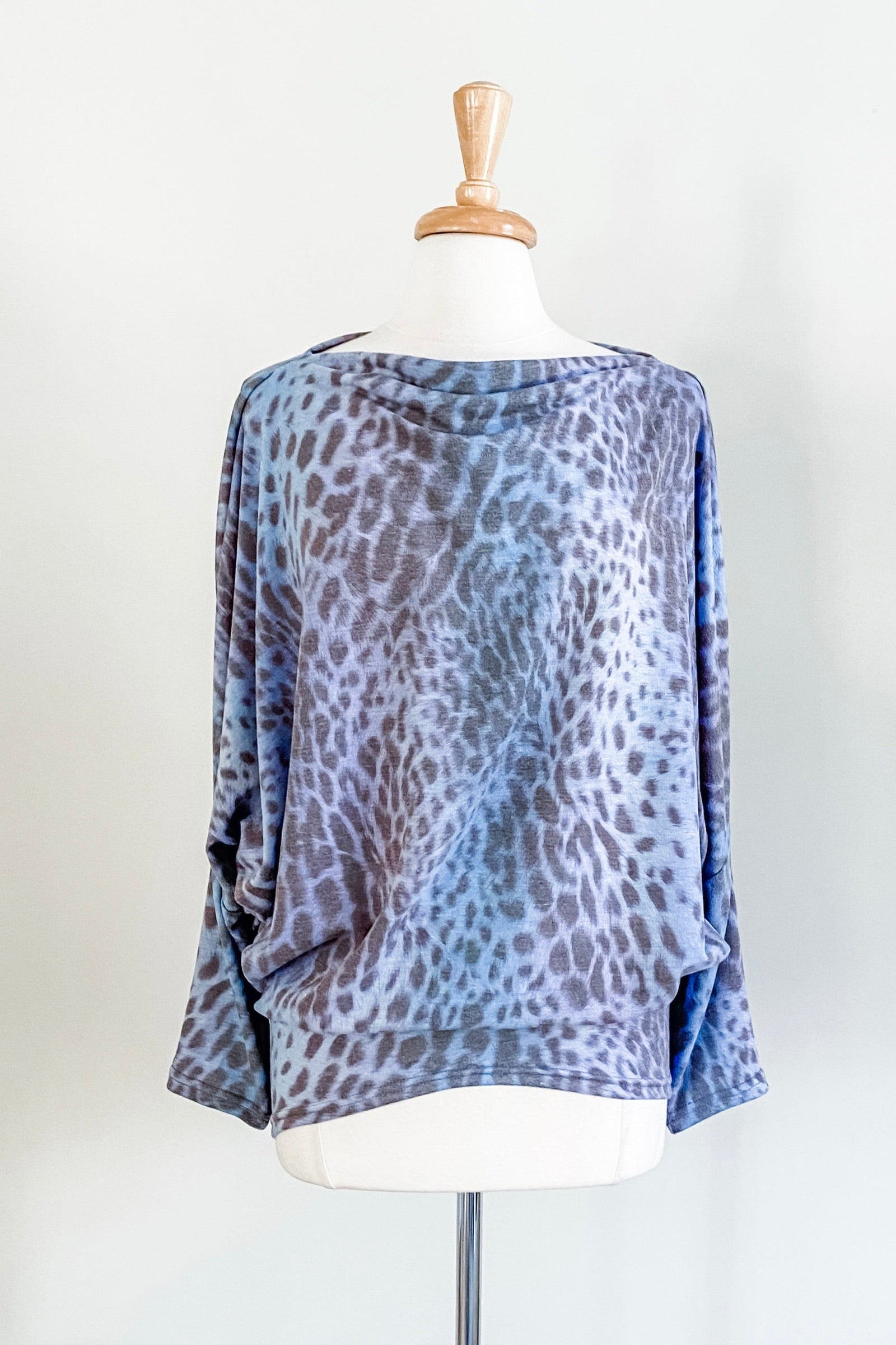 Diane Kroe Explore More Sweatshirt in Spotted Indigo