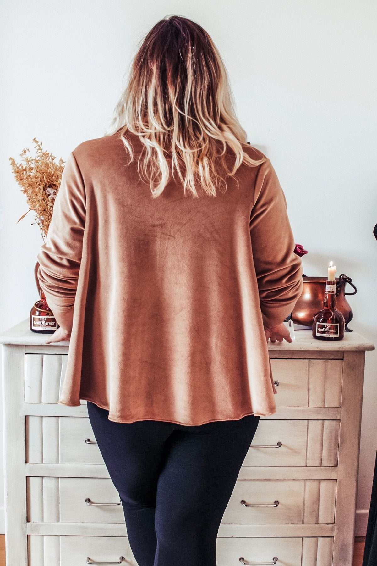 Minkey Wrap in Copper Velvet from Diane Kroe